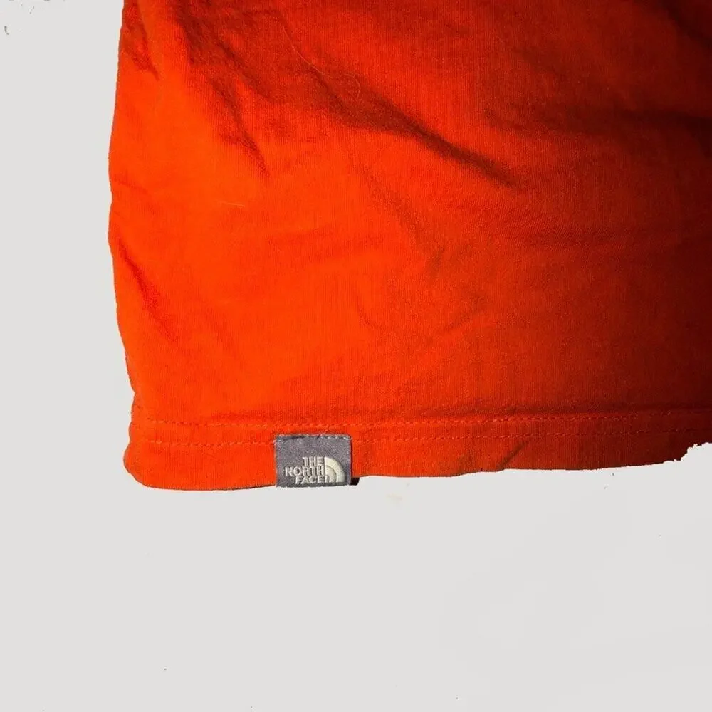 The North Face Men’s “Never Stop Exploring” Graphic Tee – Orange XL